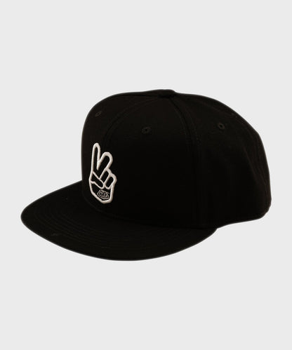 Troy Lee Designs Peace Flat Bill Snapback 2026 - Black - View 1 - BRINK