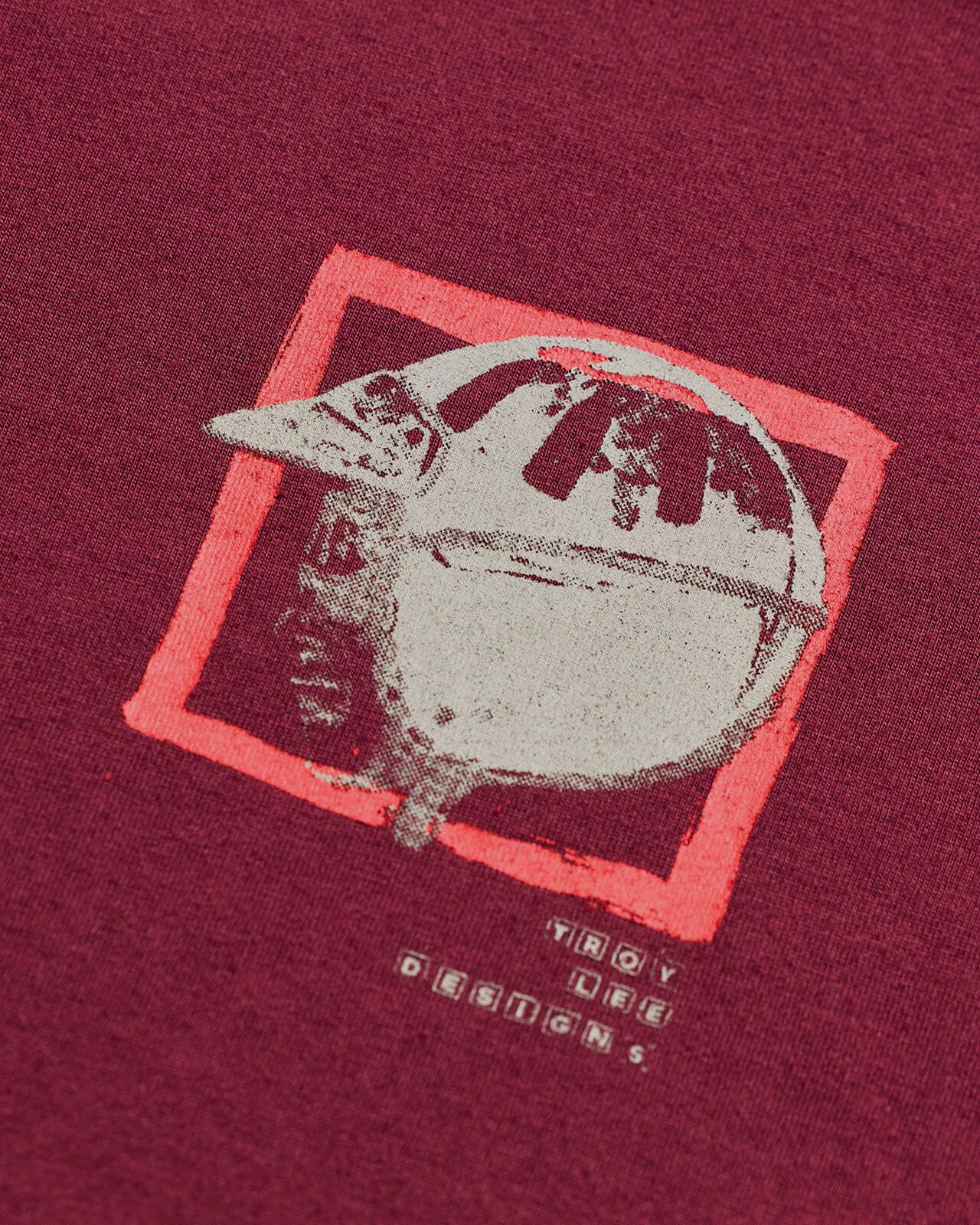 Troy Lee Designs Portrait SS Tee 2026 - Sangria - View 4 - BRINK