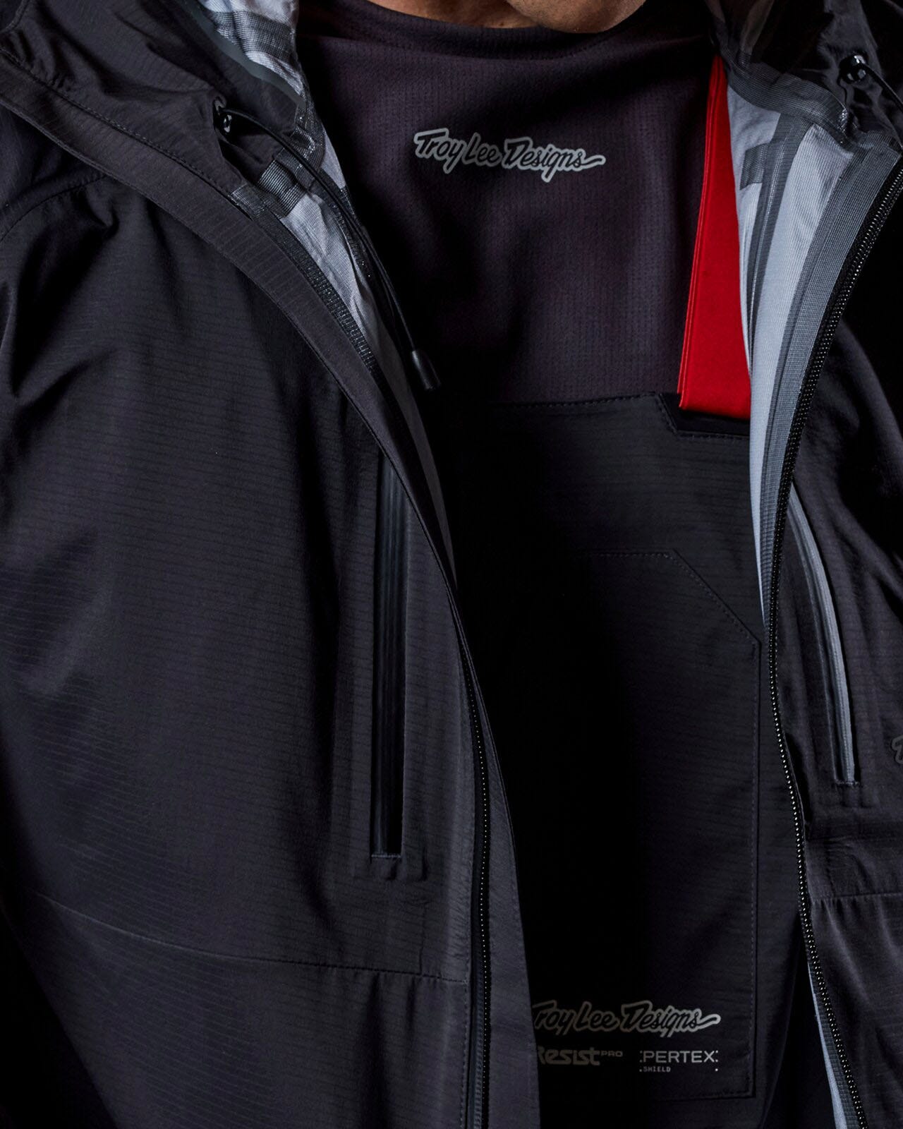 Troy Lee Designs Resist Pro Jacket 2026 - Mono Carbon - View 4 - BRINK