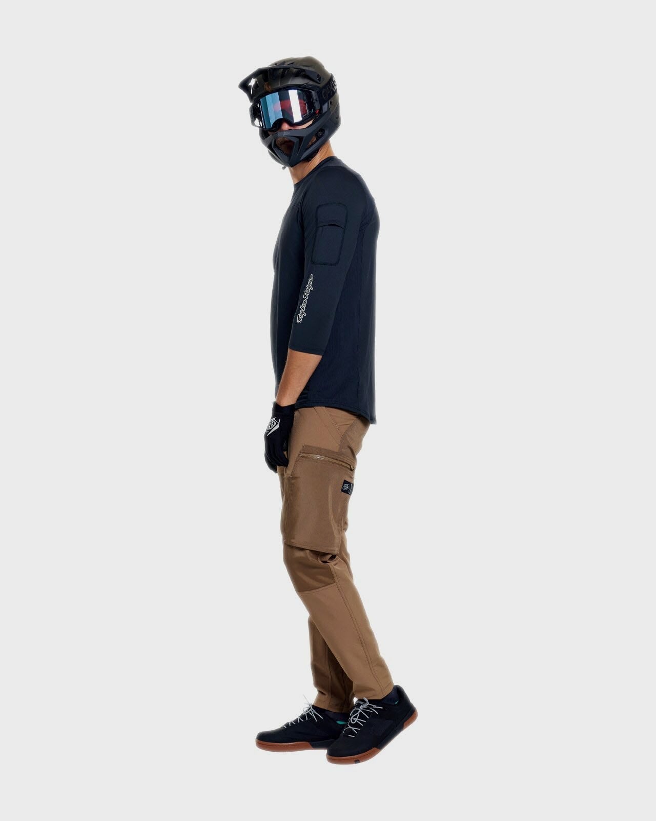 Troy Lee Designs Ruckus Ride 3/4 Tee 2026 - Mono Carbon - View 4 - BRINK