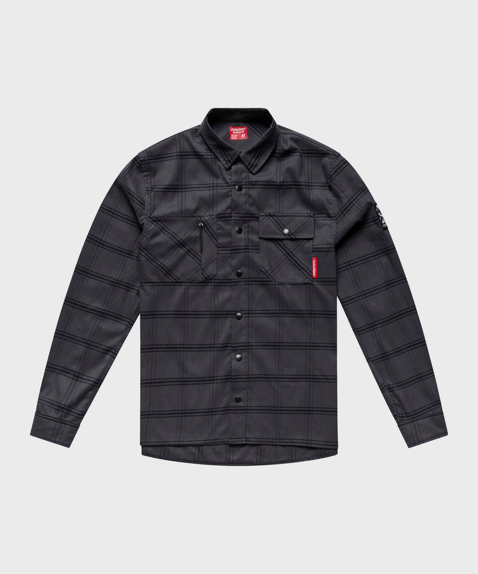 Troy Lee Designs Ruckus Ride Flannel 2026 - Yd Plaid Coal - View 1 - BRINK