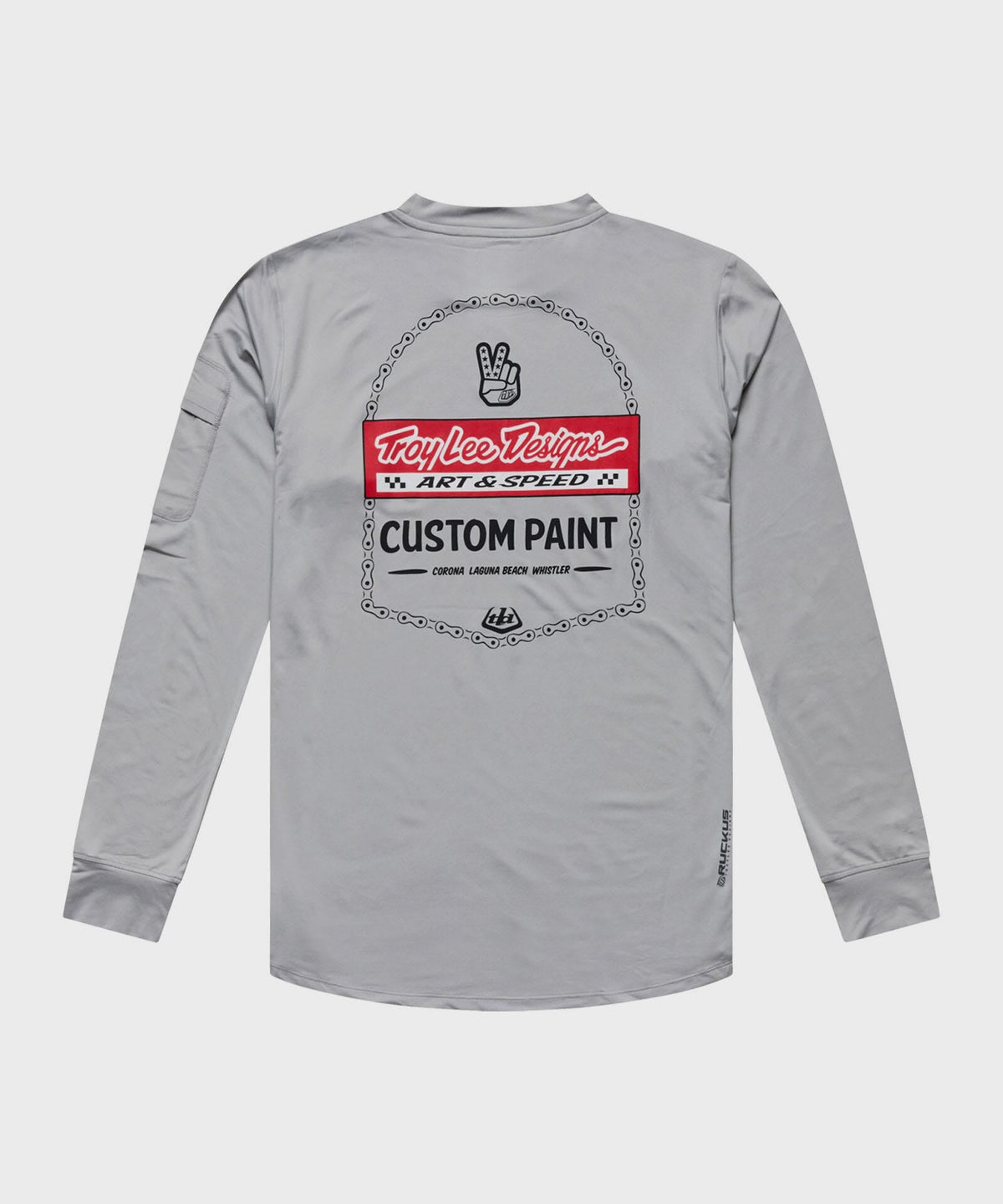 Troy Lee Designs Ruckus Ride LS Tee 2026 - Mid Grey - View 2 - BRINK