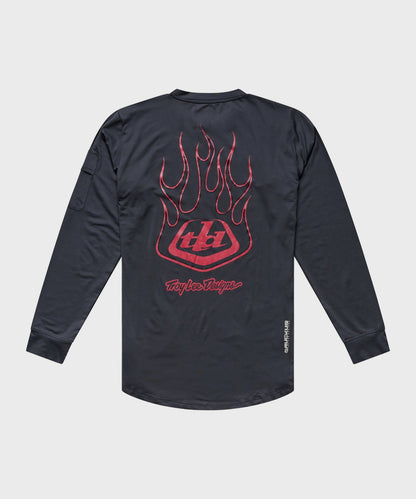 Troy Lee Designs Ruckus Ride LS Tee 2026 - Ember Carbon - View 2 - BRINK