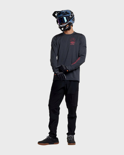 Troy Lee Designs Ruckus Ride LS Tee 2026 - Ember Carbon - View 3 - BRINK