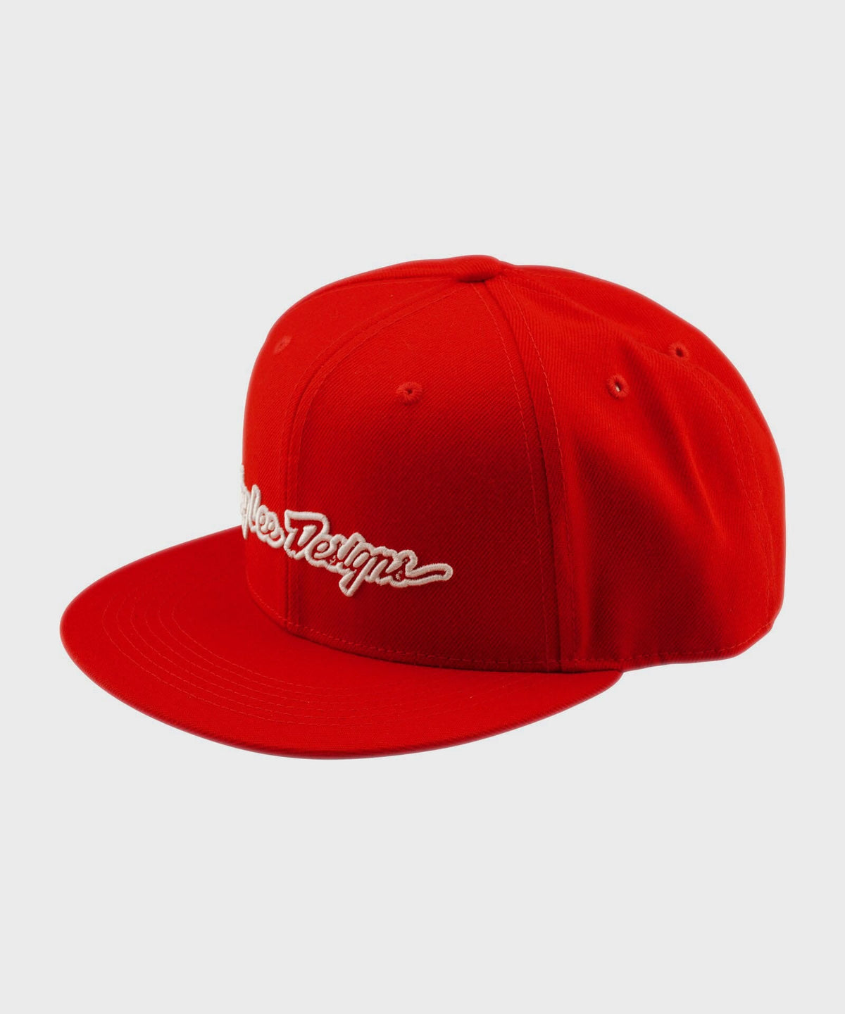 Troy Lee Designs Signature Flat Bill Snapback 2026 - Team Red - View 1 - BRINK