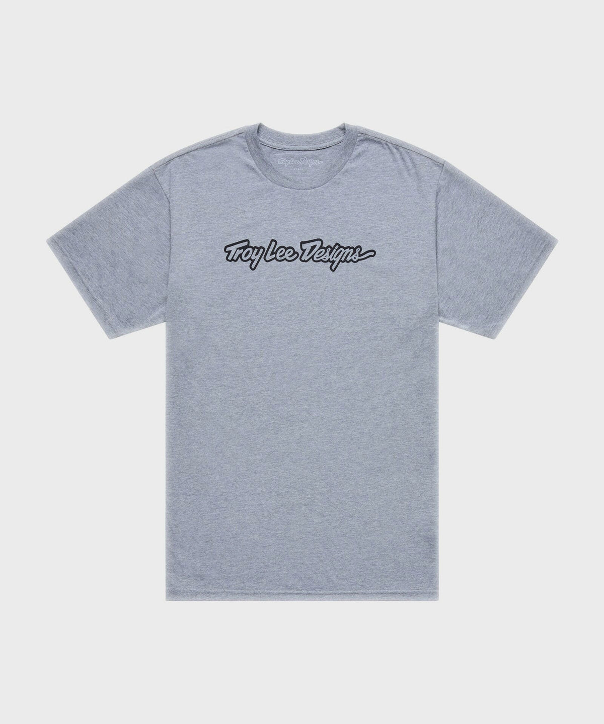Troy Lee Designs Signature SS Tee 2026 - Grey Heather - View 1 - BRINK