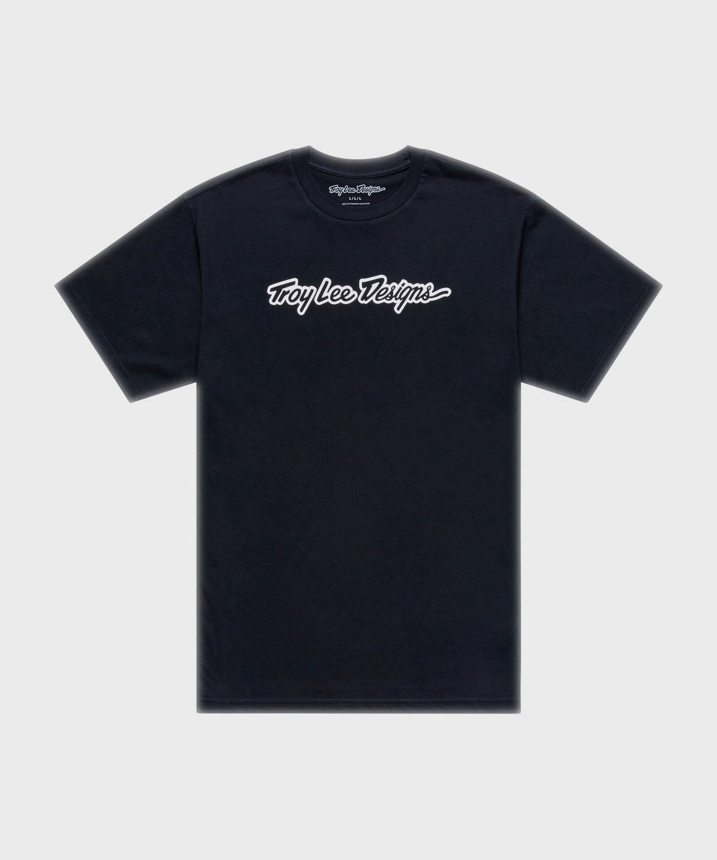 Troy Lee Designs Signature SS Tee 2026 - Black - View 1 - BRINK
