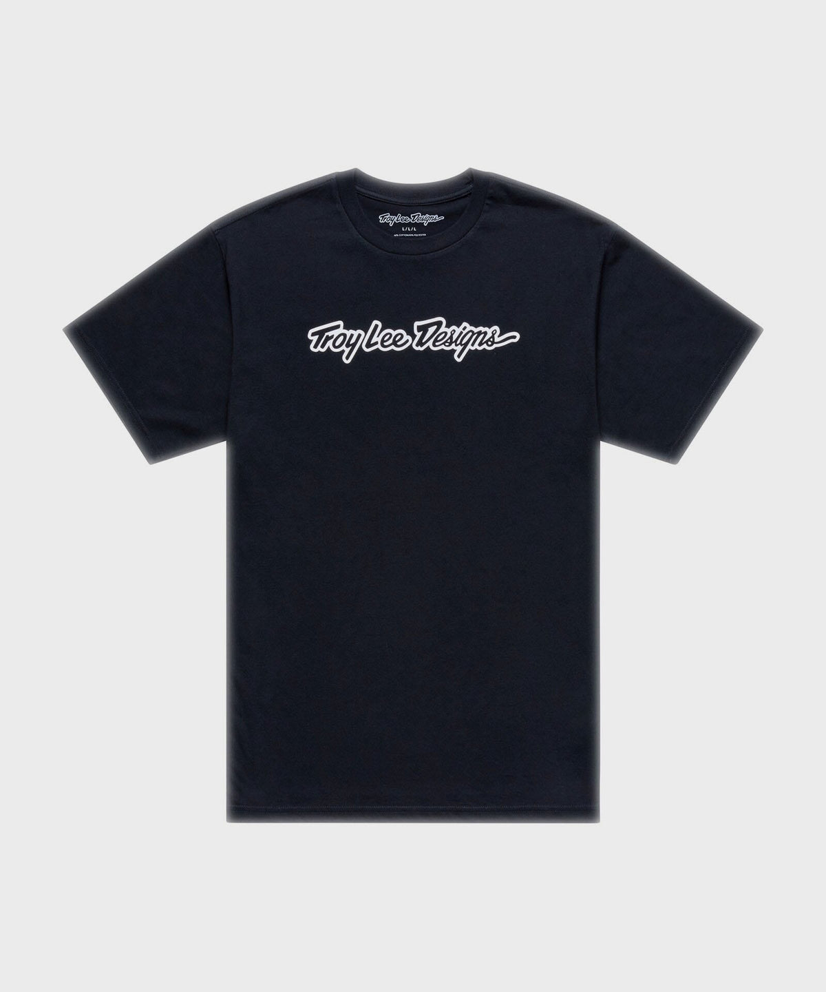 Troy Lee Designs Signature SS Tee 2026 - Black - View 1 - BRINK