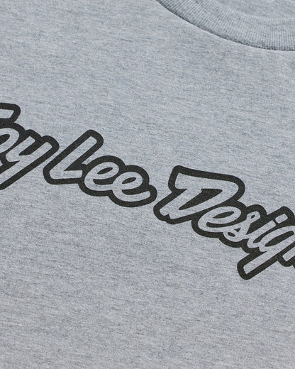 Troy Lee Designs Signature SS Tee 2026 - Grey Heather - View 3 - BRINK