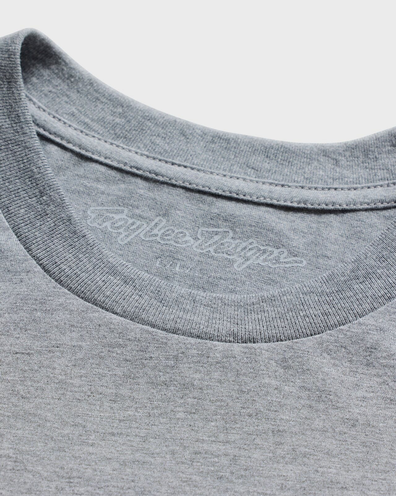 Troy Lee Designs Signature SS Tee 2026 - Grey Heather - View 4 - BRINK