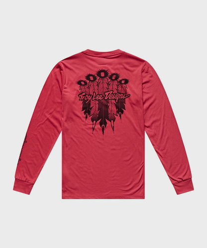 Troy Lee Designs Skyline Ride LS Tee 2026 - Ember Red - View 2 - BRINK
