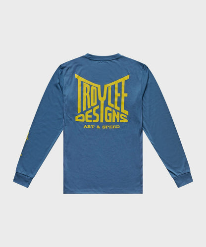 Troy Lee Designs Skyline Ride LS Tee 2026 - TLD Slate - View 2 - BRINK