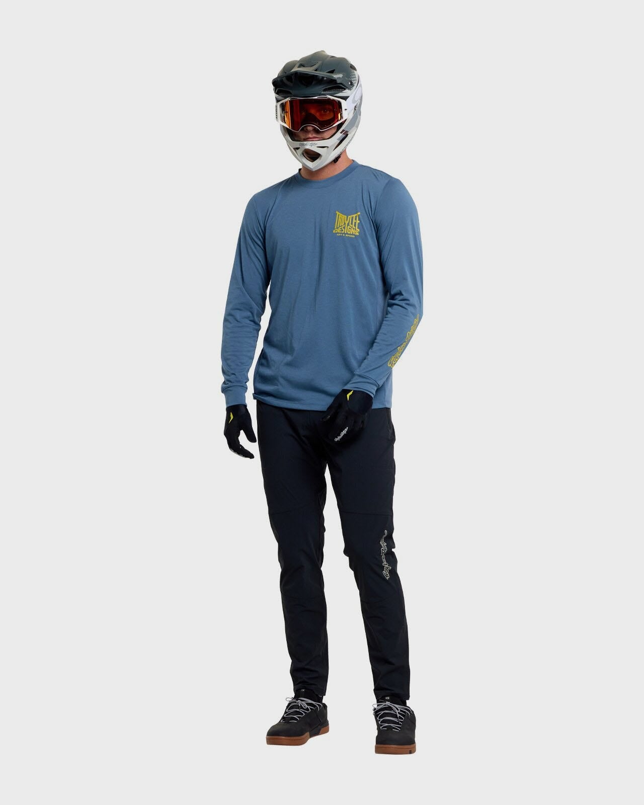 Troy Lee Designs Skyline Ride LS Tee 2026 - TLD Slate - View 3 - BRINK