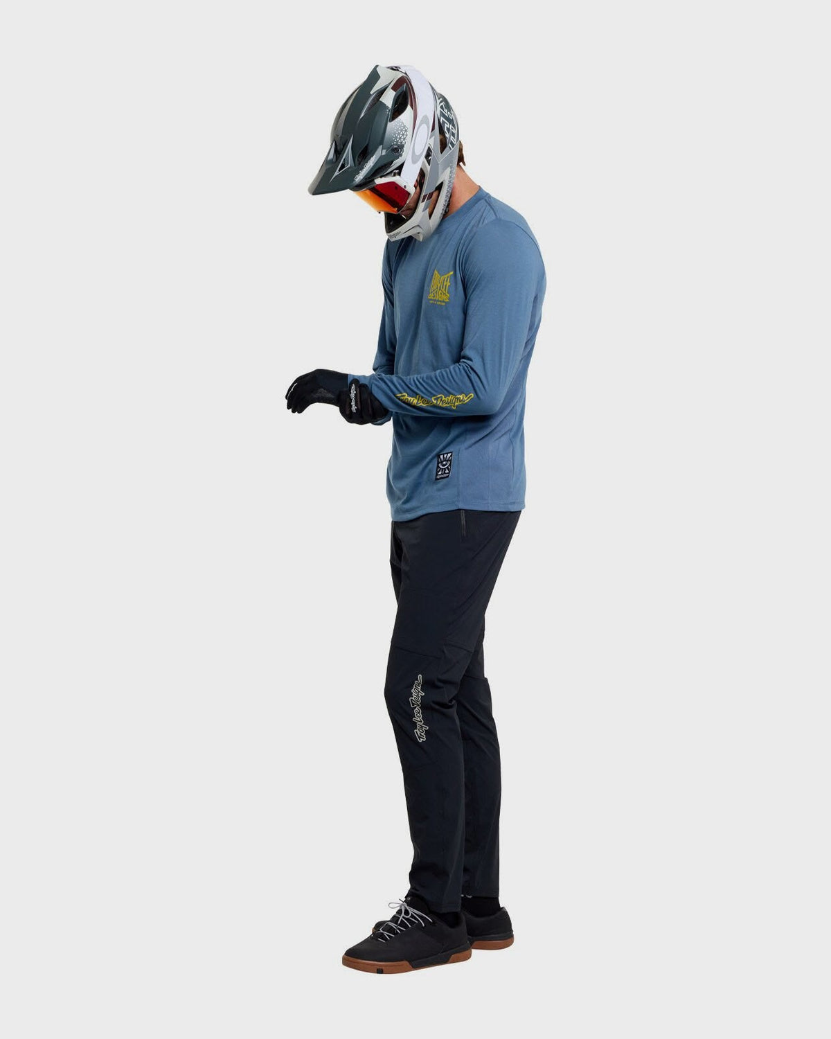 Troy Lee Designs Skyline Ride LS Tee 2026 - TLD Slate - View 4 - BRINK