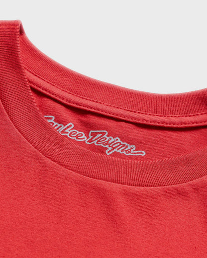 Troy Lee Designs Youth SS Tee 2026 - Scarlet - View 3 - BRINK