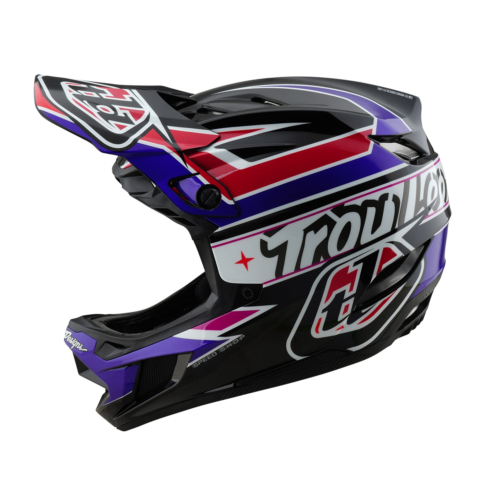 Casque Intégral Troy Lee Designs D4 Polyacrylite Mips Bleu Casque Intégral Troy Lee Designs D4 Polyacrylite Mips Bleu