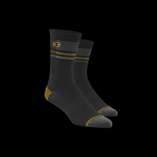 Crankbrothers Icon Socks-L/XL-Black / Gold-BRINK