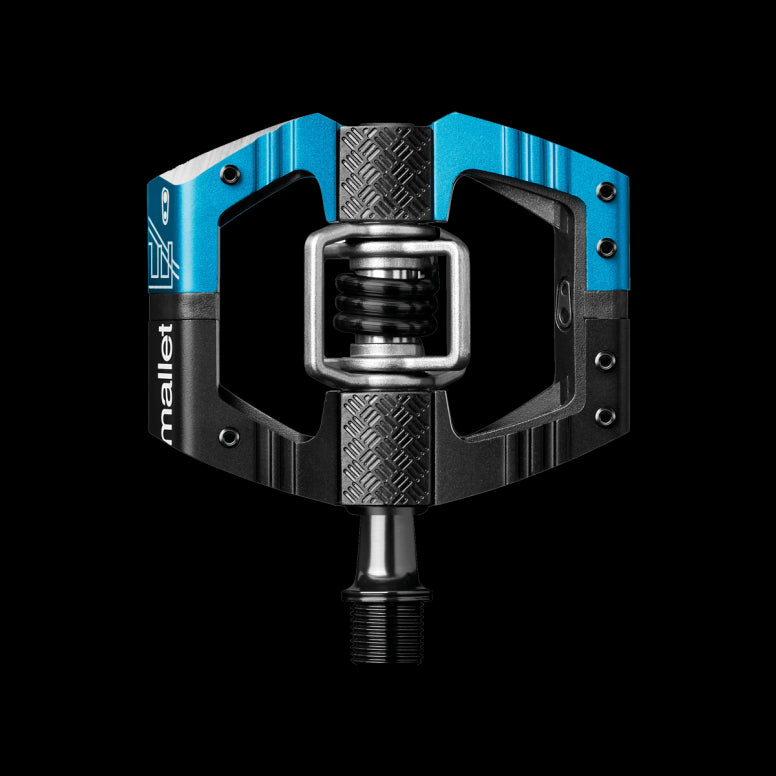 Crankbrothers Mallet E Pedals-Long Axle / 57mm-Black / Blue-BRINK