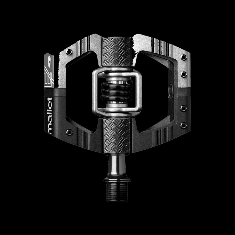 Crankbrothers Mallet E Pedals-Long Axle / 57mm-Black / Silver-BRINK