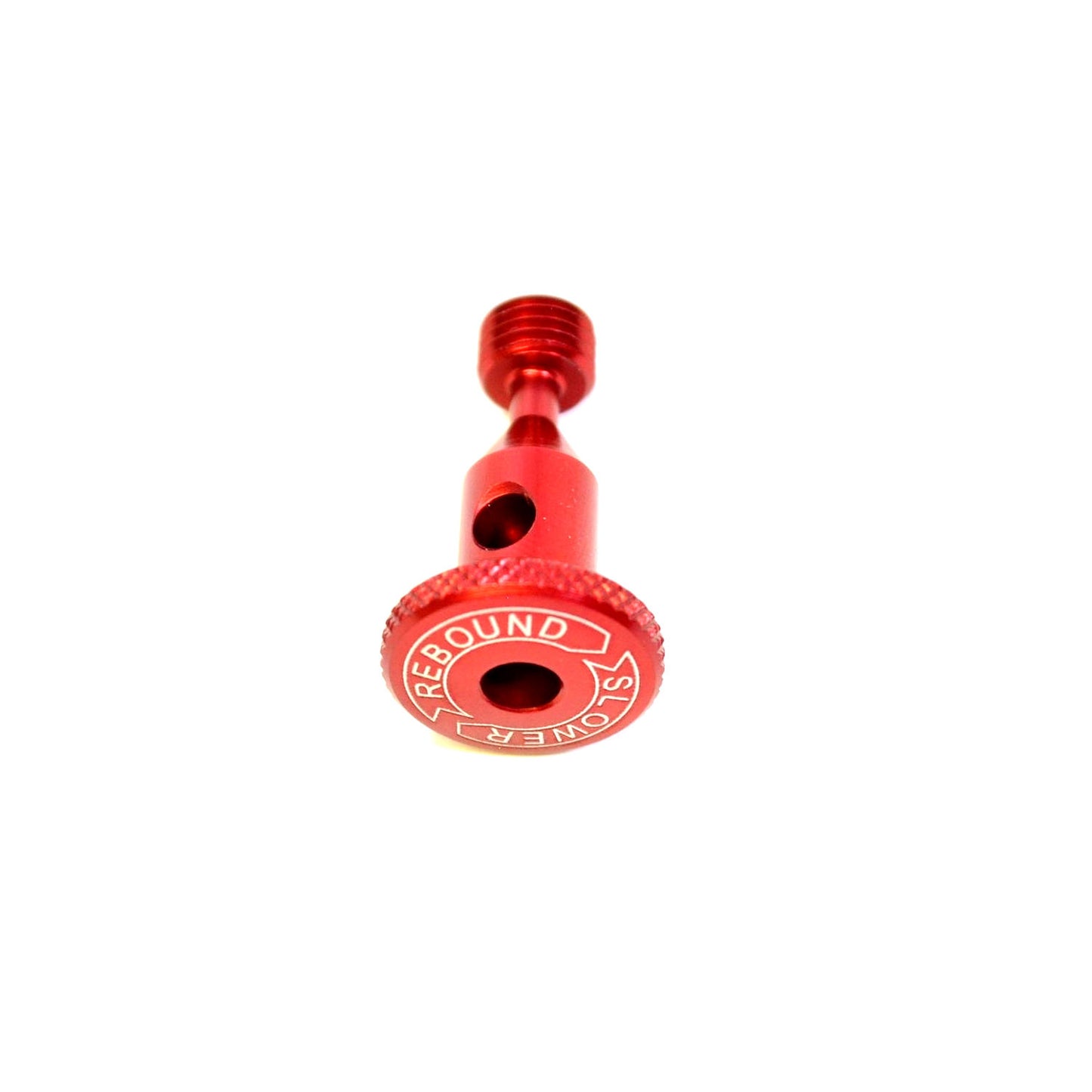 FOX Damping Adjust Part-Knob RD Adjust.925 TLG .560 ODw/ Hole Al 7075 Red Ano III-BRINK