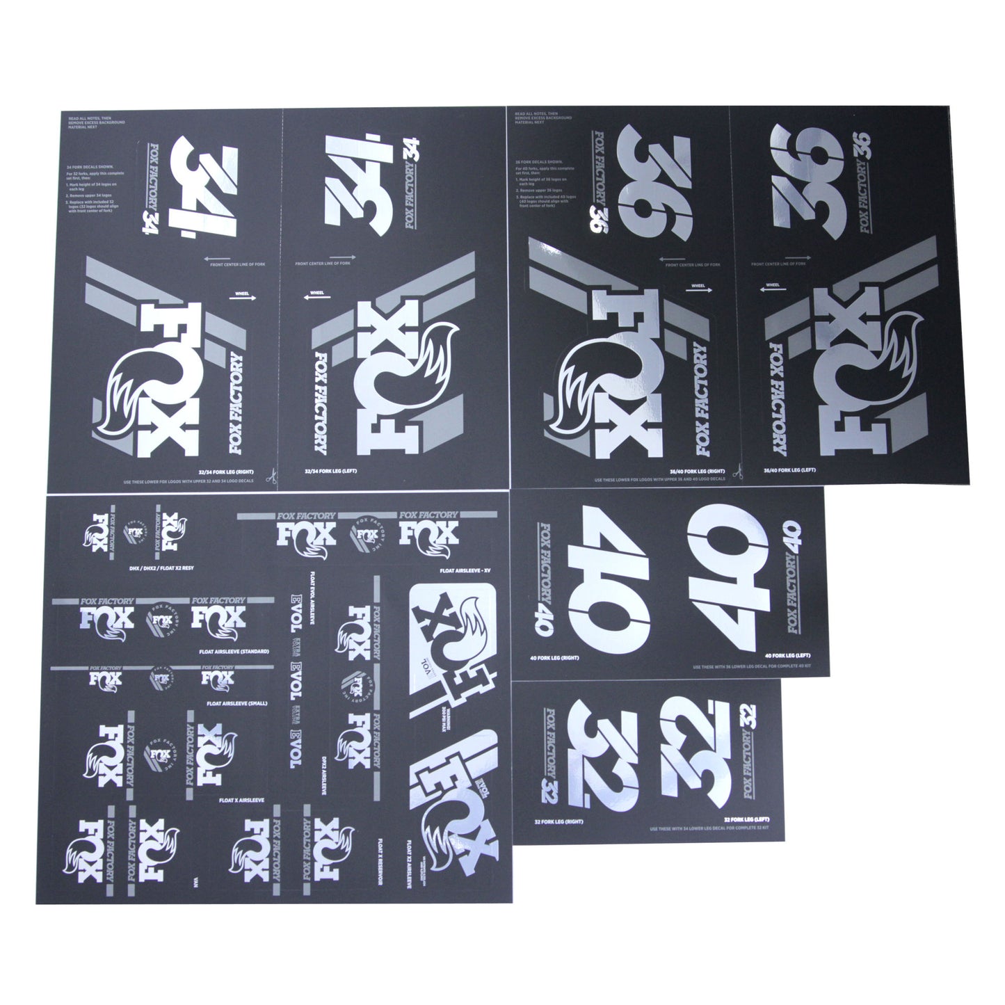 FOX Heritage Decals-2019 AM Heritage Fork and Shock Kit Chrome-BRINK