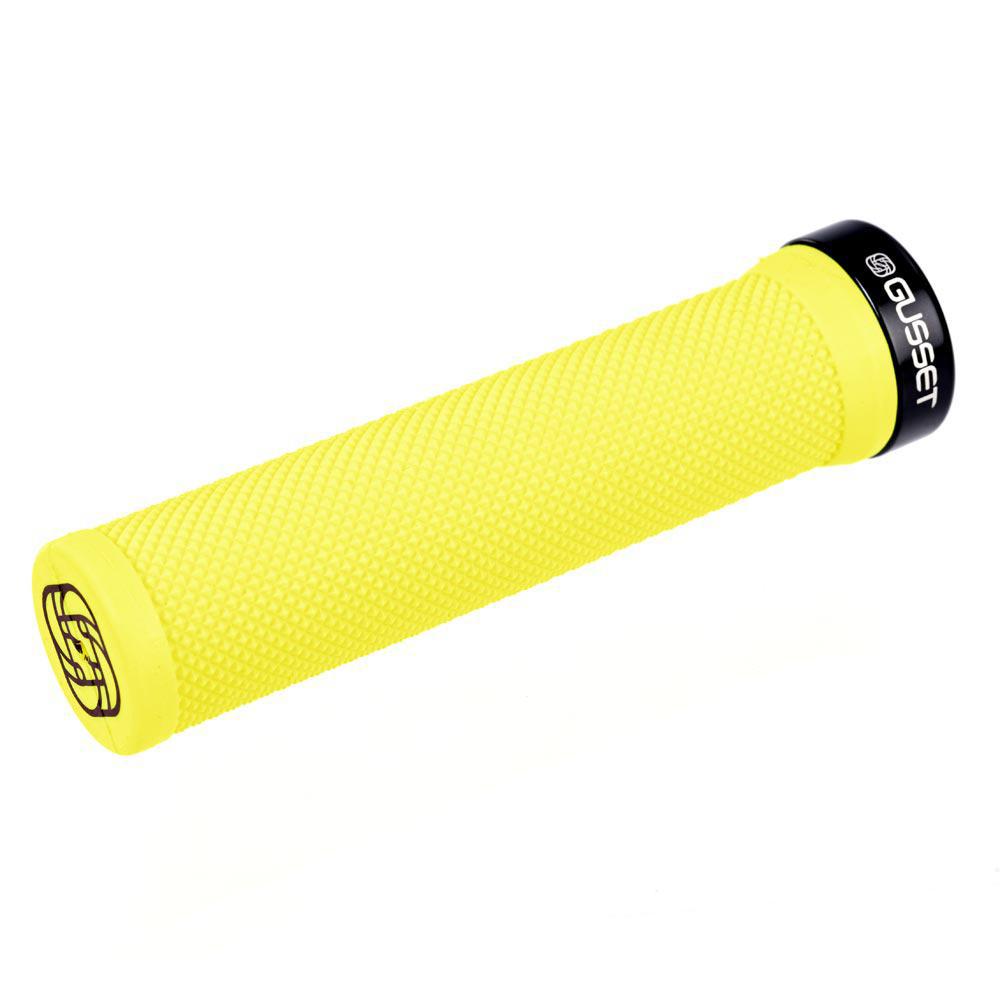 Gusset Single File Grips-133mm-Fluro Yellow-BRINK