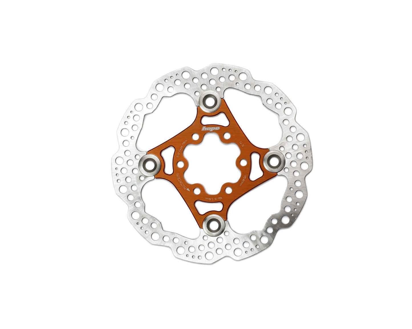 Hope Floating Rotor-Brake Rotors-6 Bolt-140mm-Orange-BRINK