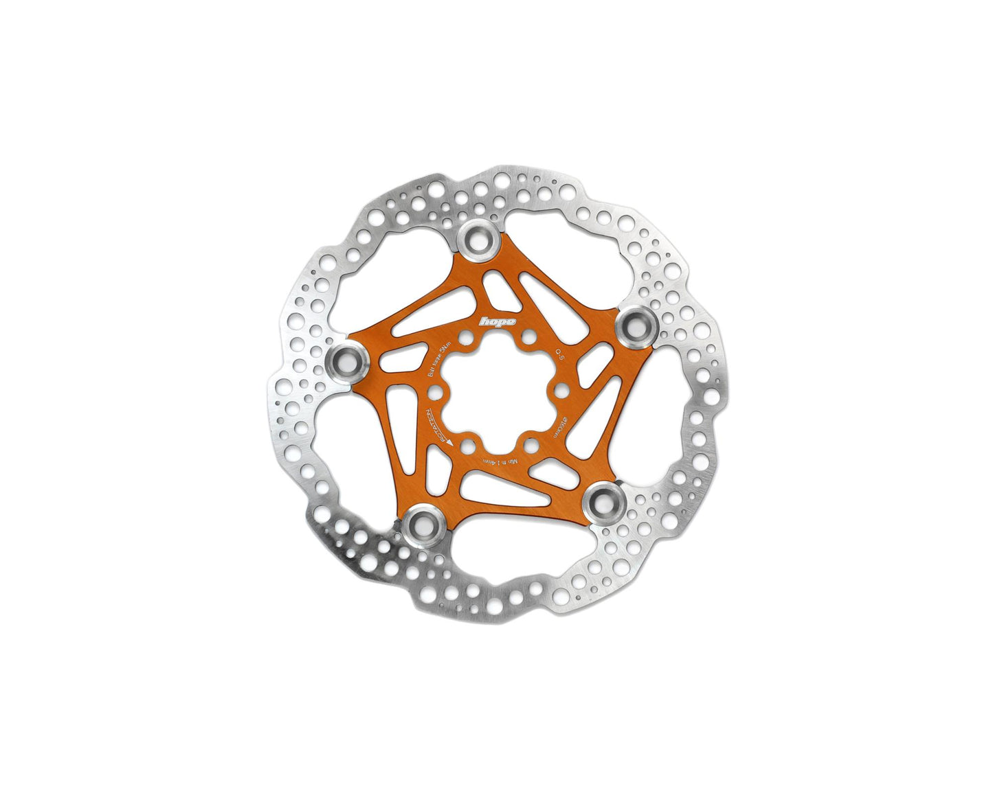 Hope Floating Rotor-Brake Rotors-6 Bolt-160mm-Orange-BRINK