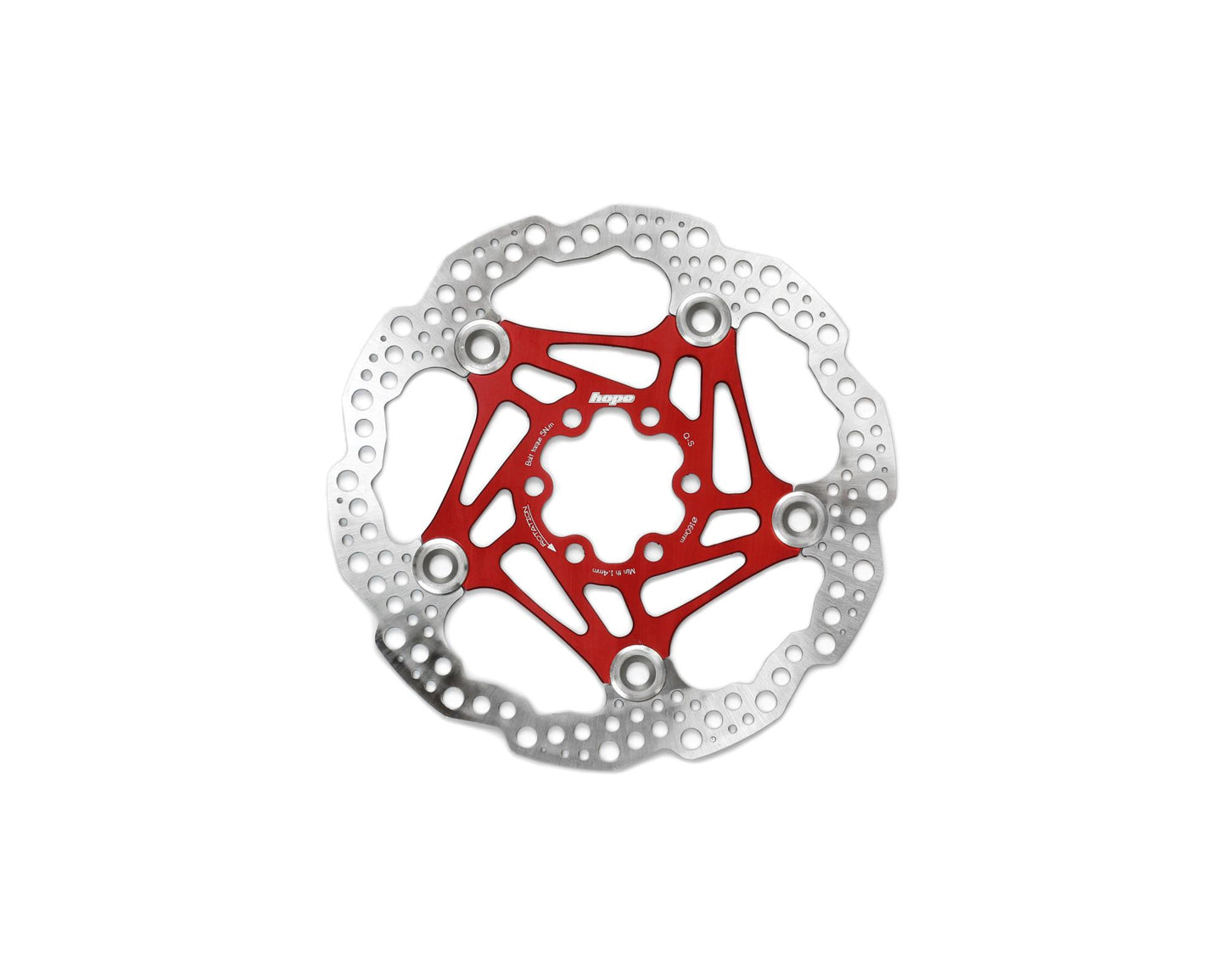 Hope Floating Rotor-Brake Rotors-6 Bolt-160mm-Red-BRINK