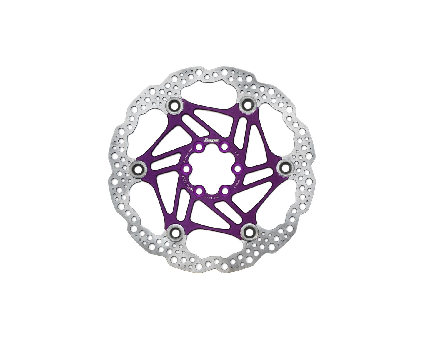 Hope Floating Rotor-Brake Rotors-6 Bolt-180mm-Purple-BRINK