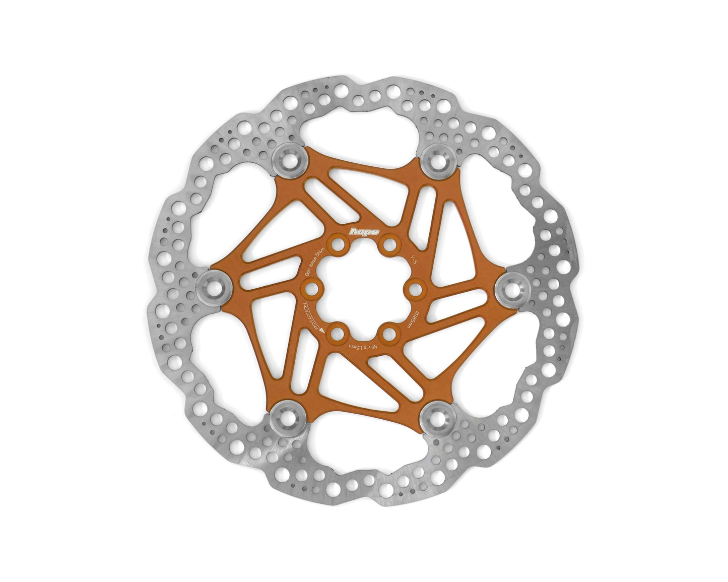 Hope Floating Rotor-Brake Rotors-6 Bolt-185mm-Orange-BRINK