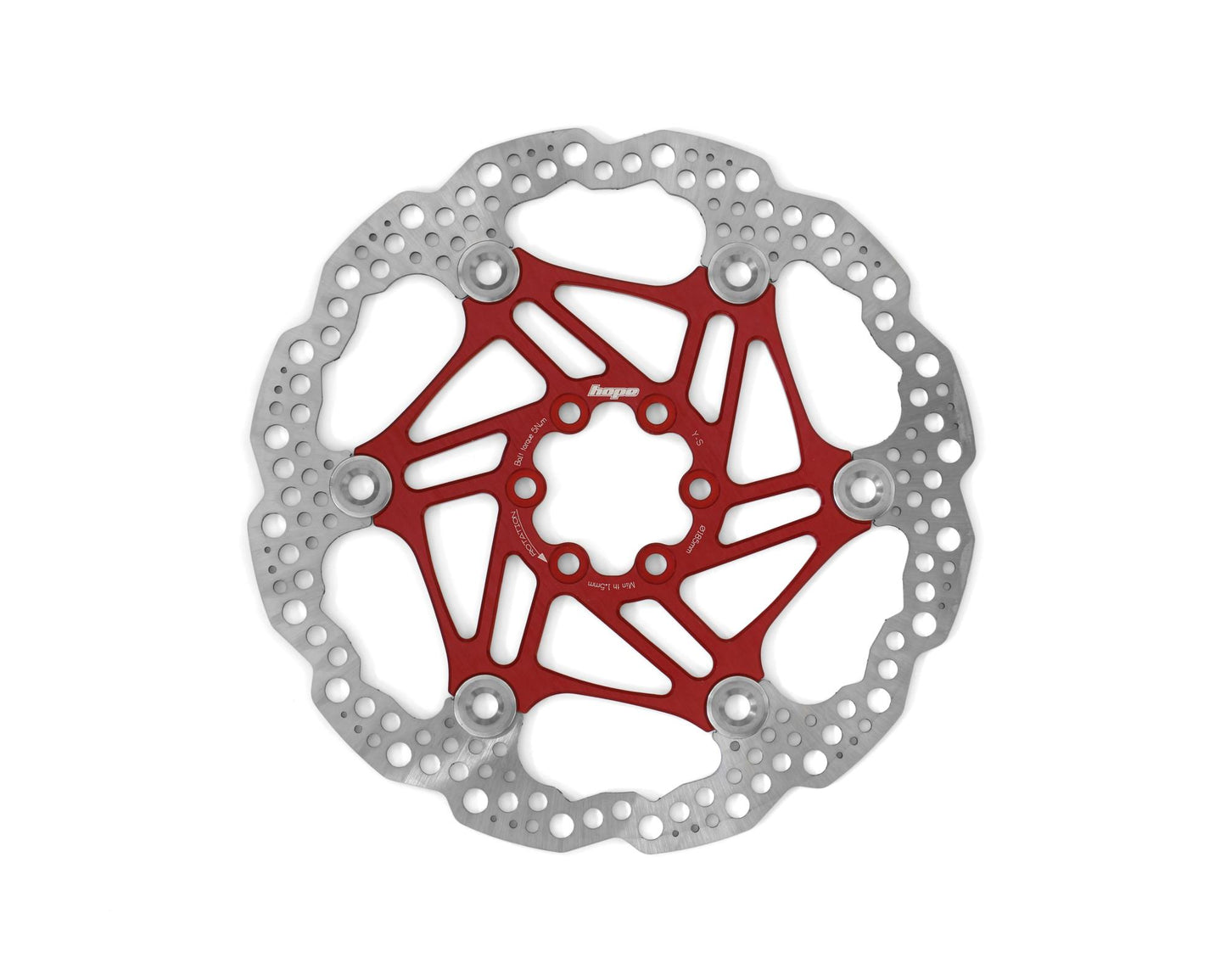 Hope Floating Rotor-Brake Rotors-6 Bolt-185mm-Red-BRINK