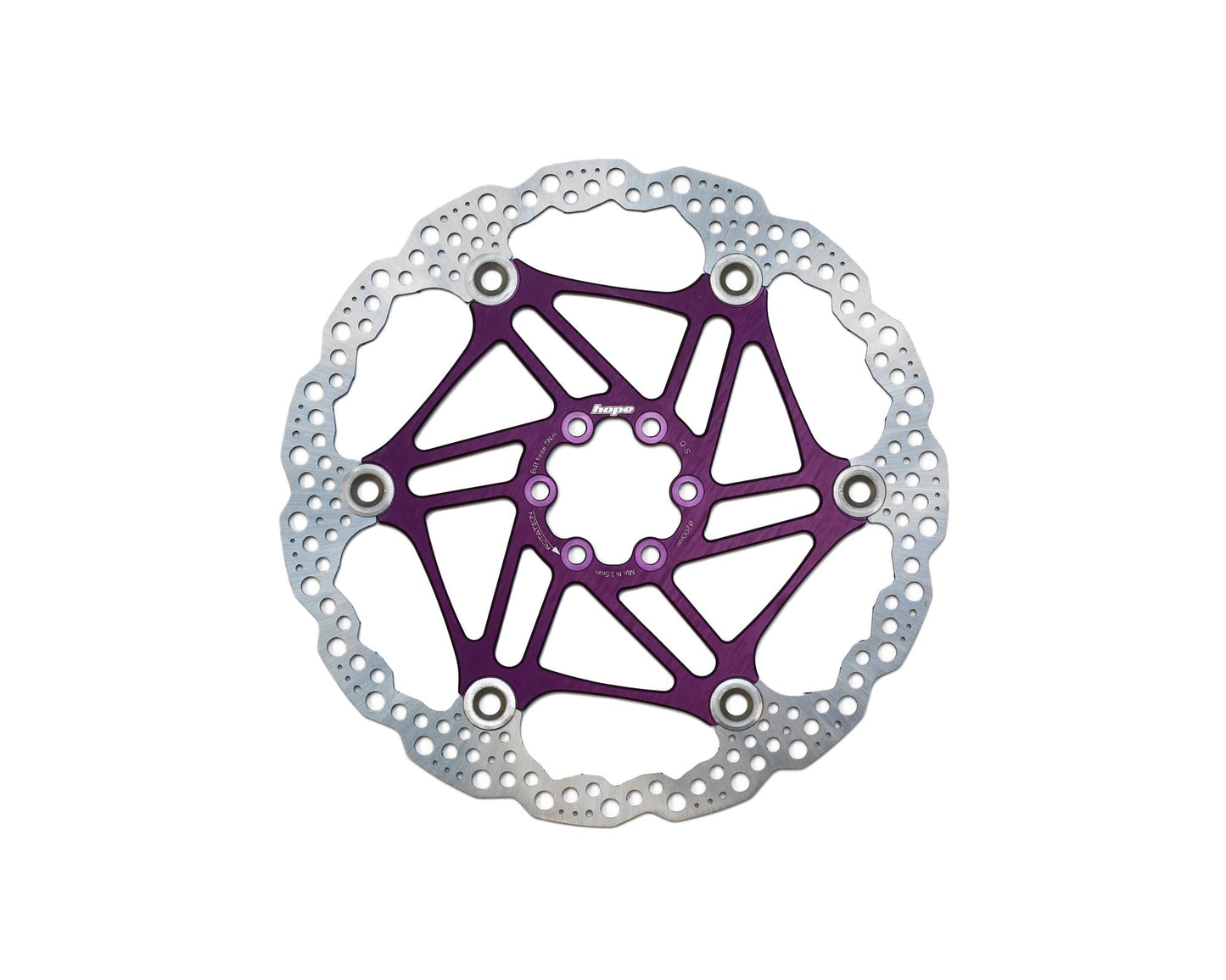 Hope Floating Rotor-Brake Rotors-6 Bolt-200mm-Purple-BRINK