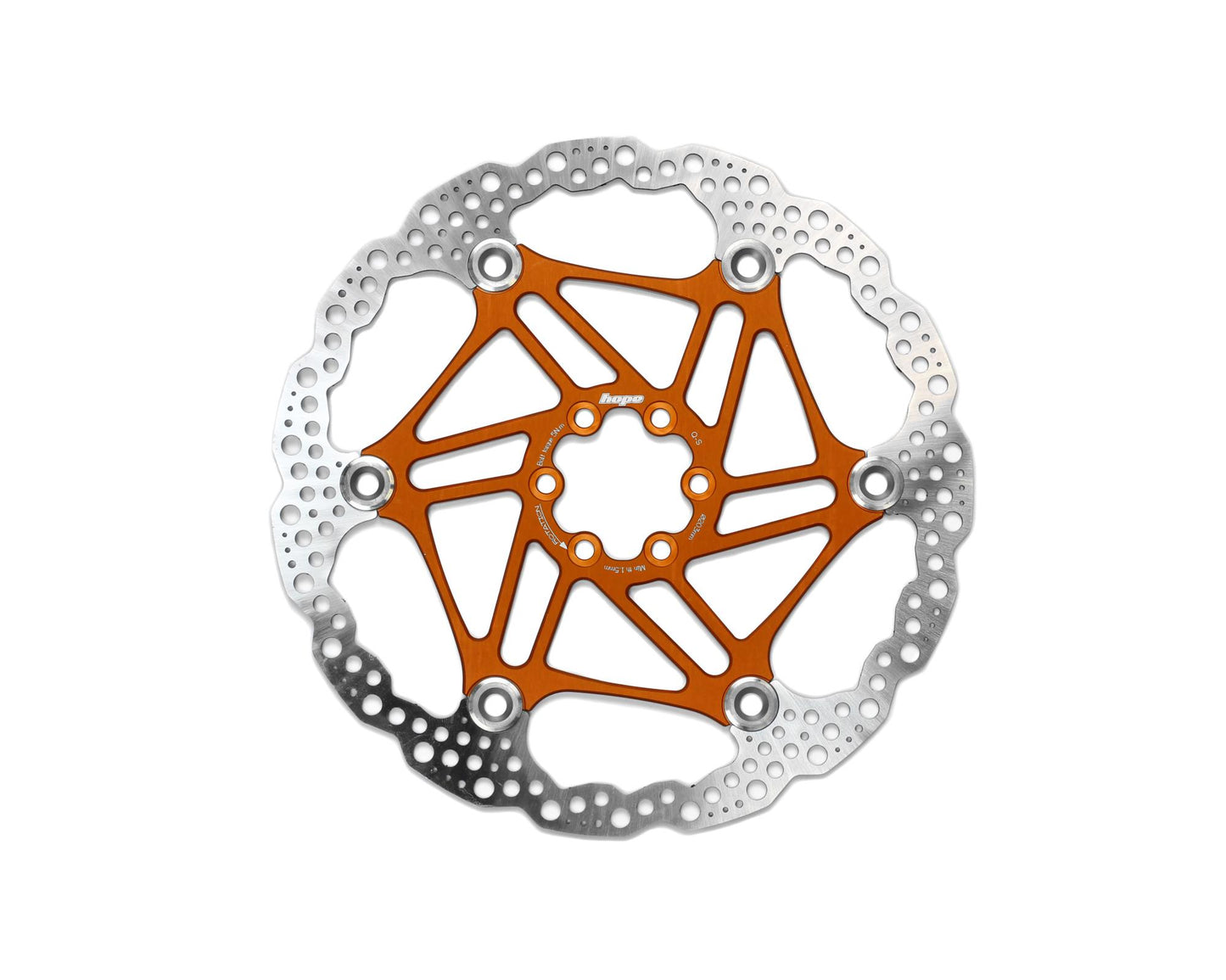 Hope Floating Rotor-Brake Rotors-6 Bolt-203mm-Orange-BRINK