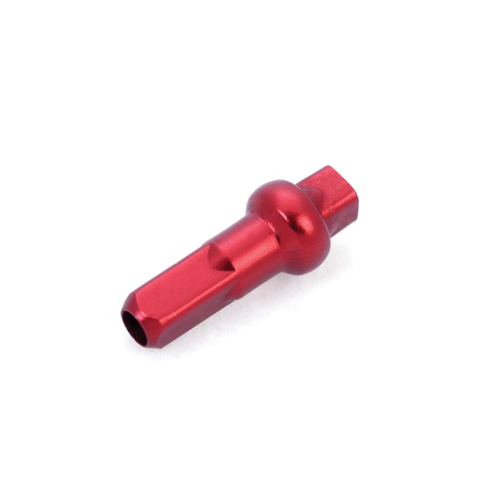 Halo Aero Nipples-14g 12mm-Red-Aluminium-BRINK