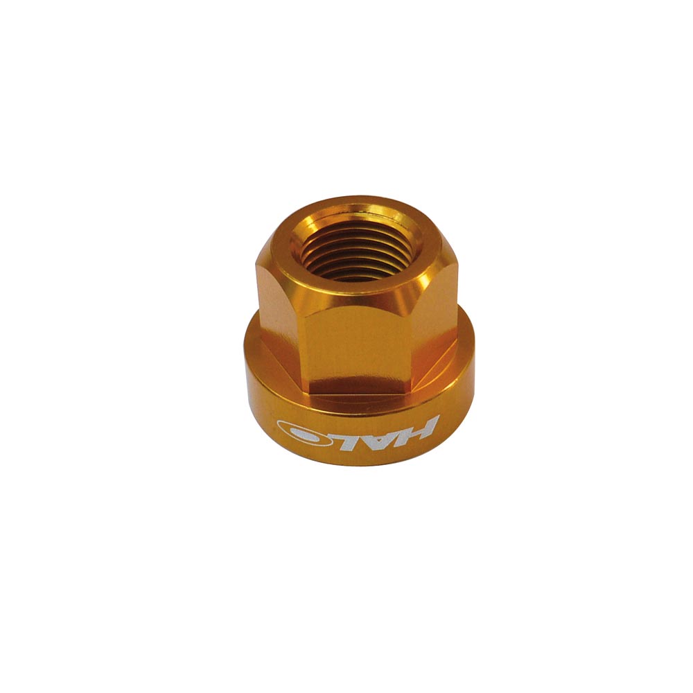 Halo Axle Nuts Alloy-M10-Gold-BRINK