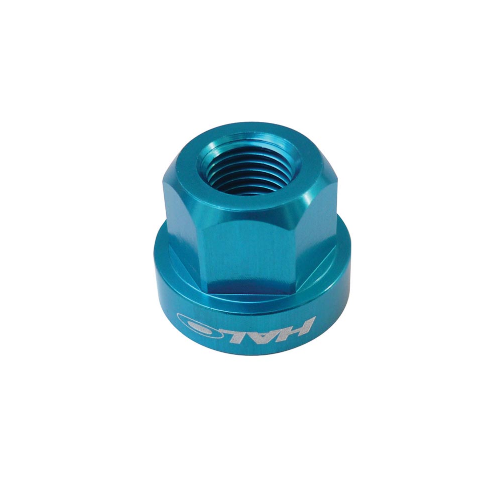 Halo Axle Nuts Alloy-M9-Blue-BRINK