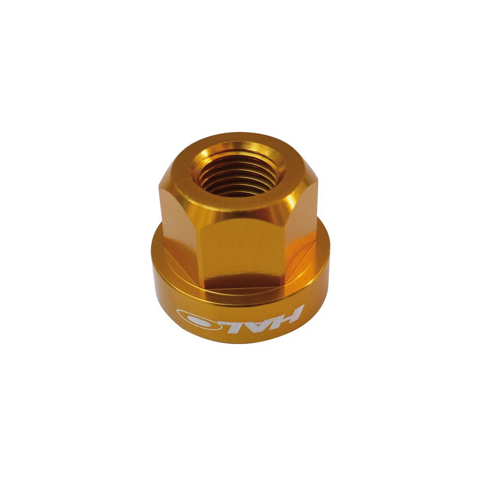 Halo Axle Nuts Alloy-M9-Gold-BRINK