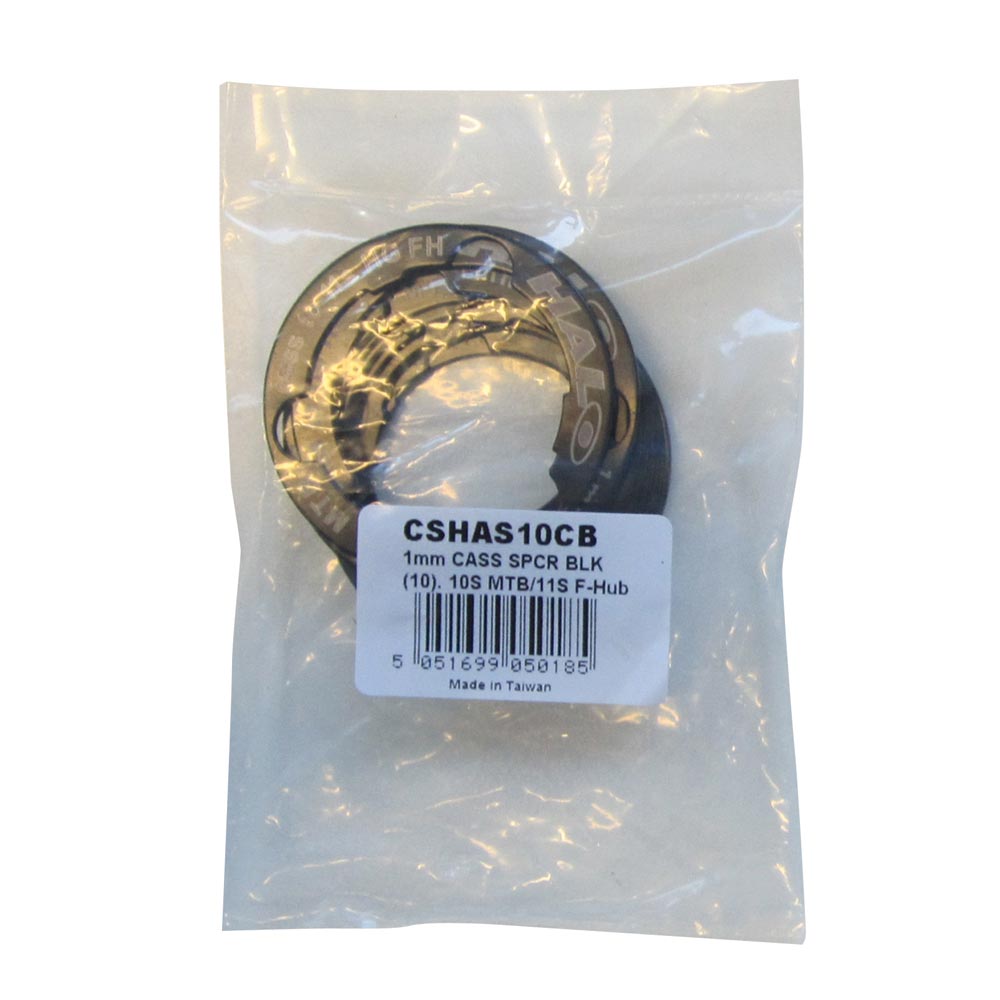 Halo Cassette Spacer x10 Workshop Pack-10spd to 11spd-1mm Black-BRINK