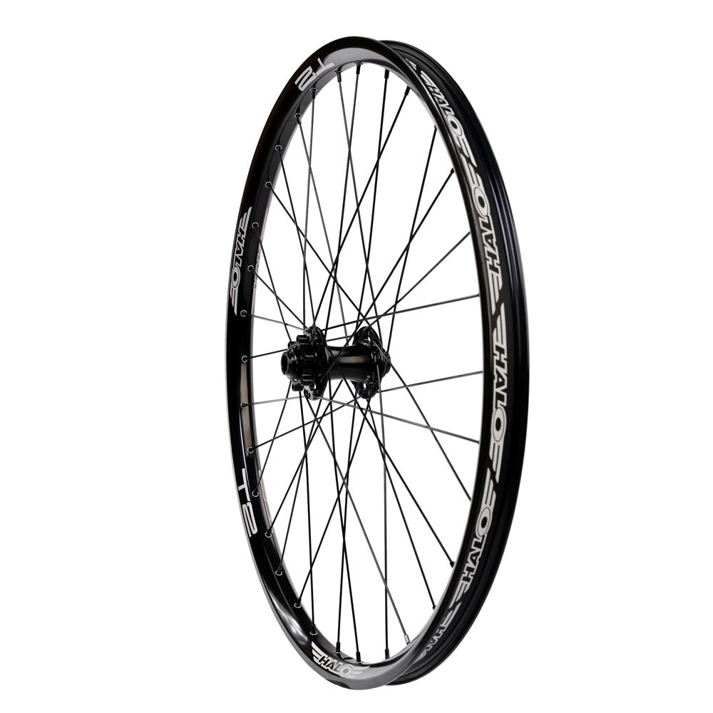 Halo T2 Front Wheel-26-100 x 15mm-Black-BRINK