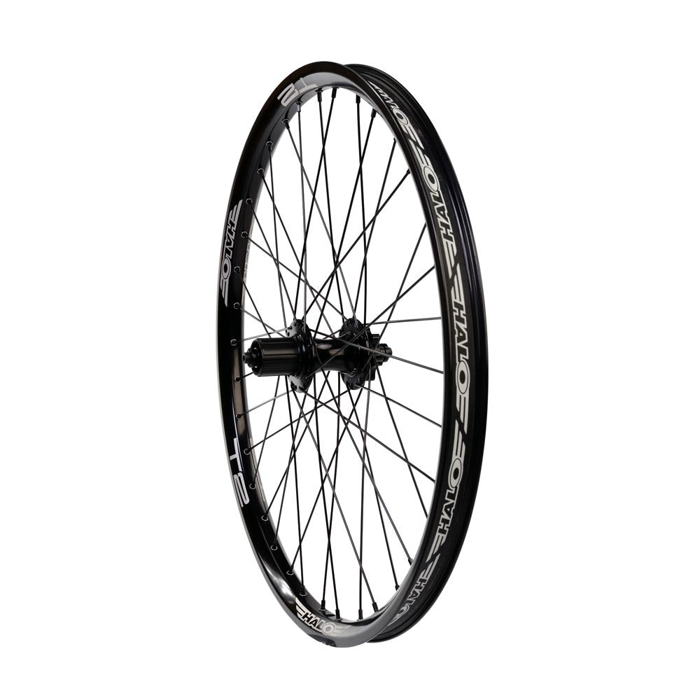 Halo T2 Rear Wheel-24 Black-135mm QR-Shimano HG-BRINK