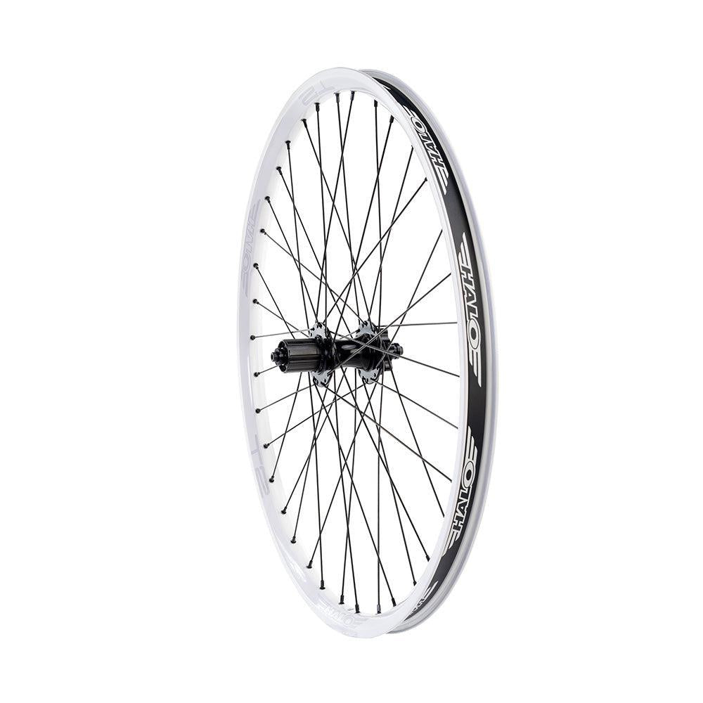 Halo T2 Rear Wheel-26 White-135mm QR-Shimano HG-BRINK