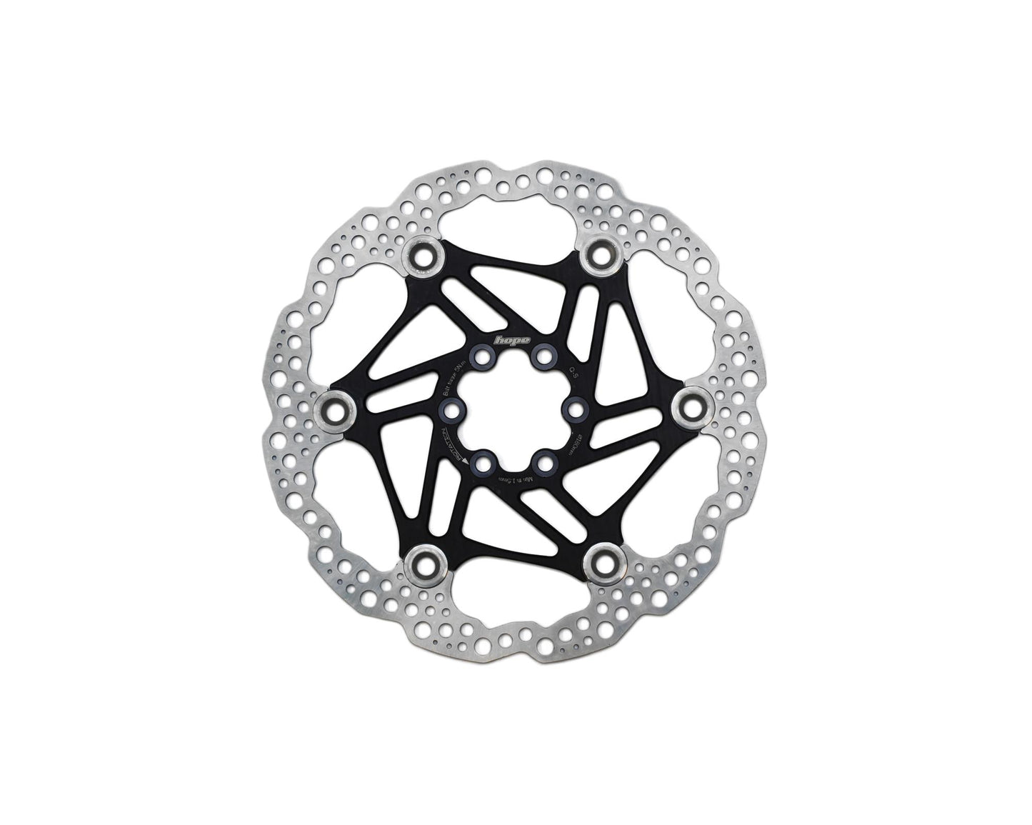 Hope Floating Rotor-6 Bolt-180mm-Black-BRINK