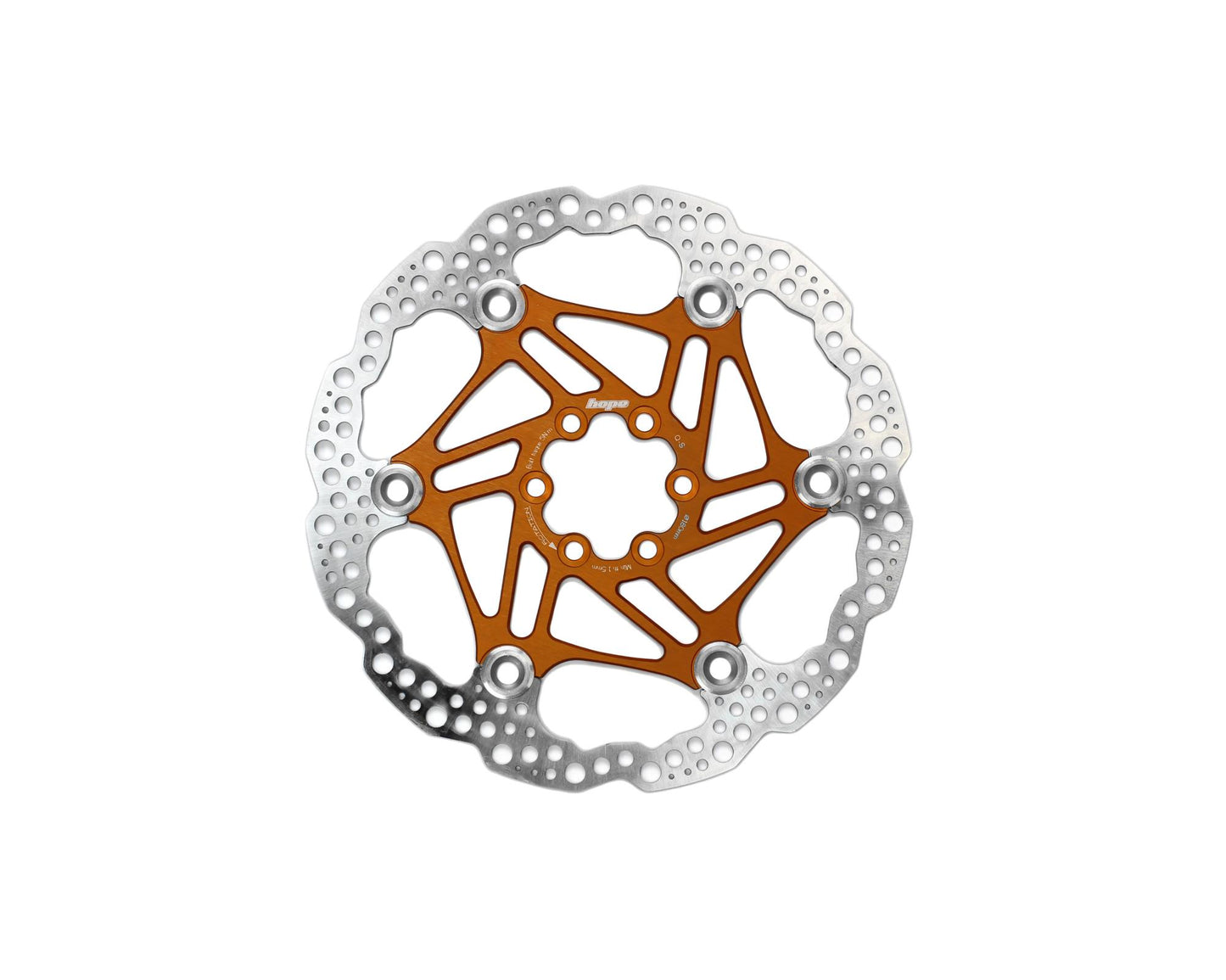 Hope Floating Rotor-6 Bolt-180mm-Orange-BRINK