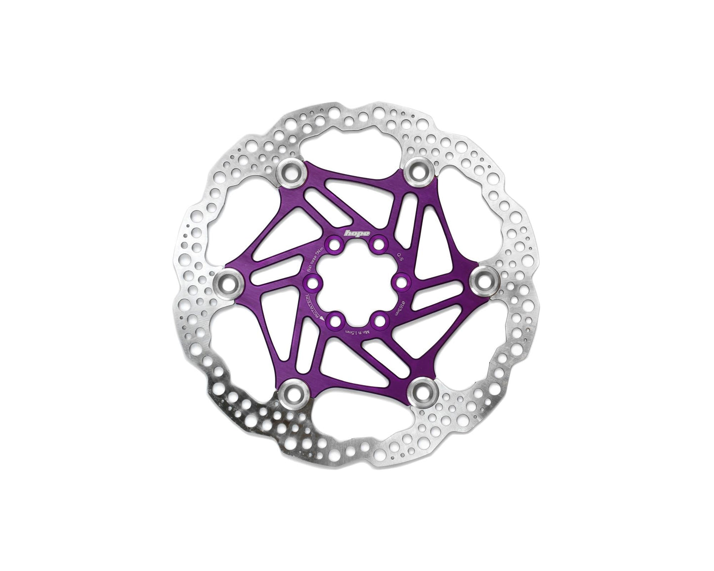 Hope Floating Rotor-6 Bolt-183mm-Purple-BRINK