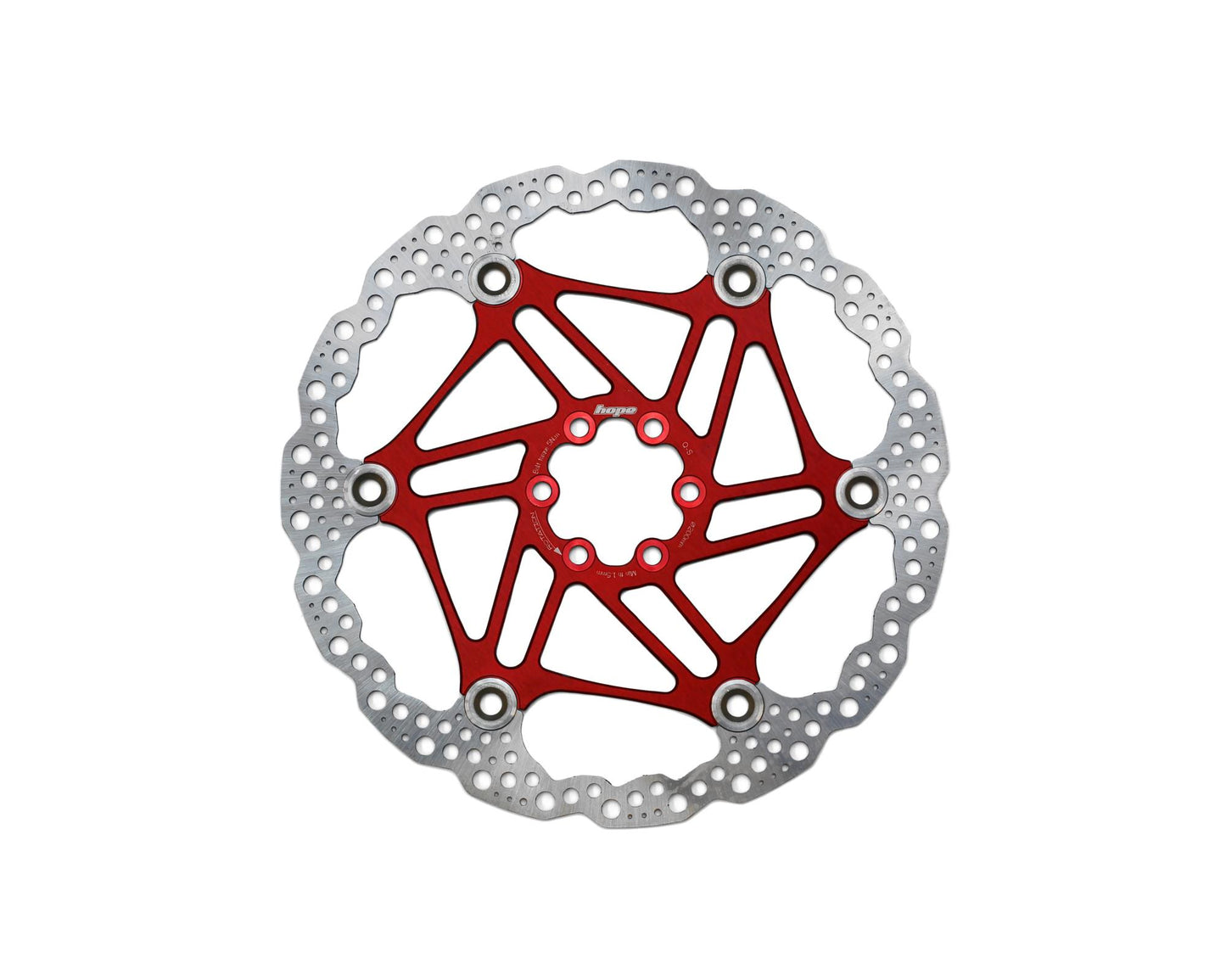 Hope Floating Rotor-6 Bolt-200mm-Red-BRINK