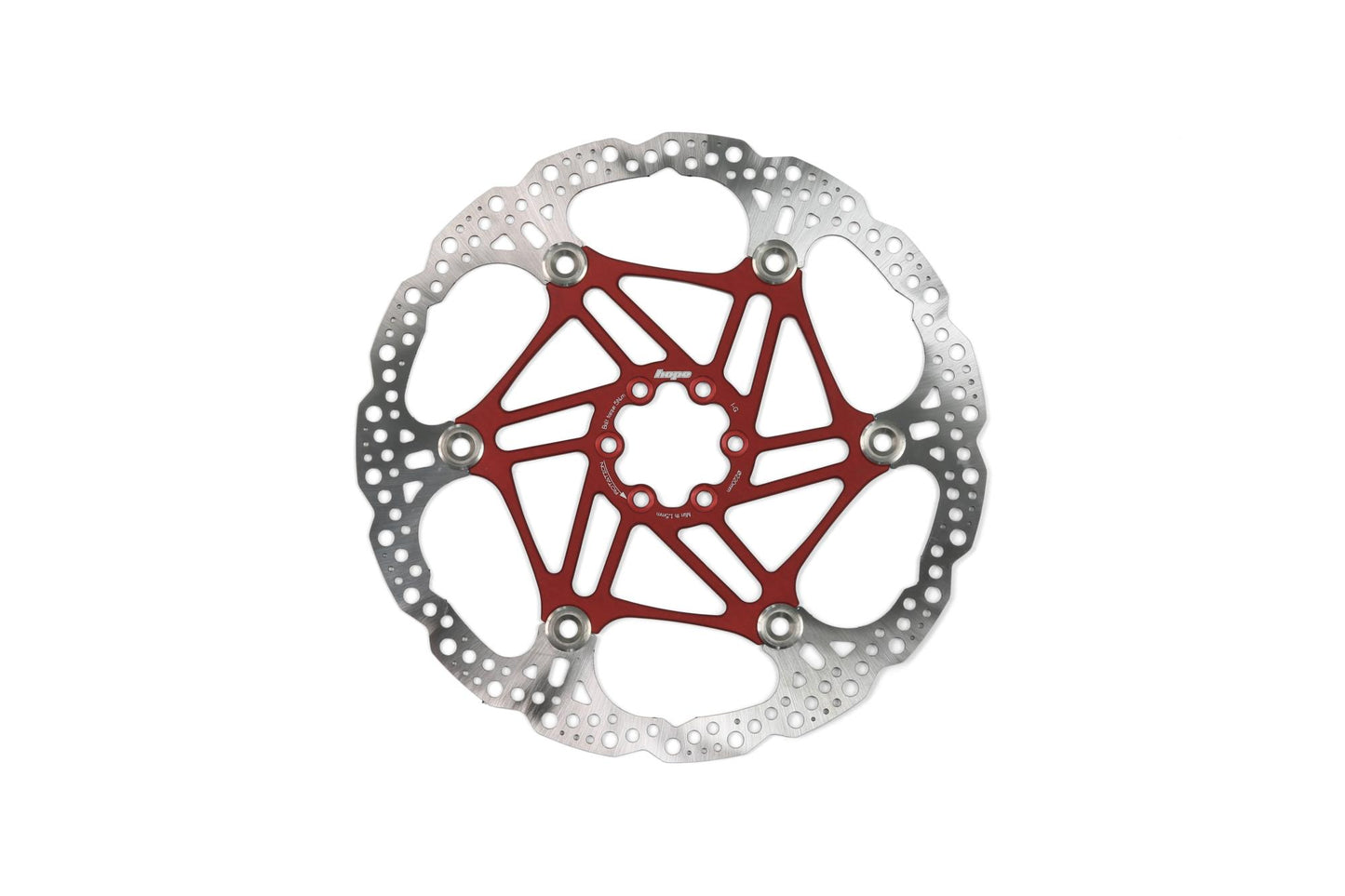 Hope Floating Rotor-6 Bolt-220mm-Red-BRINK