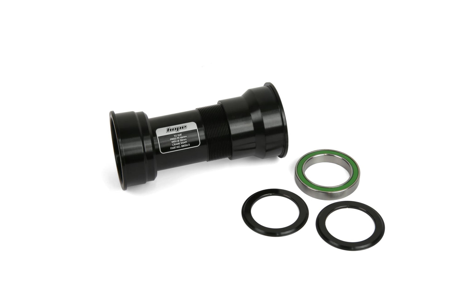 Hope PressFit Bottom Bracket-PF46 86.5mm 386 EVO-30mm-Black-BRINK