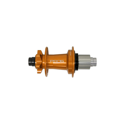 Hope Pro 5 Boost Rear Hub | J-Bend | 6-Bolt-36h-Orange-Micro Spline-BRINK