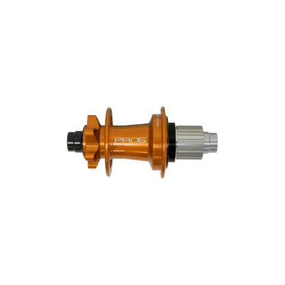 Hope Pro 5 Non-Boost Rear Hub | J-Bend | 6-Bolt-28h-Orange-Micro Spline-BRINK